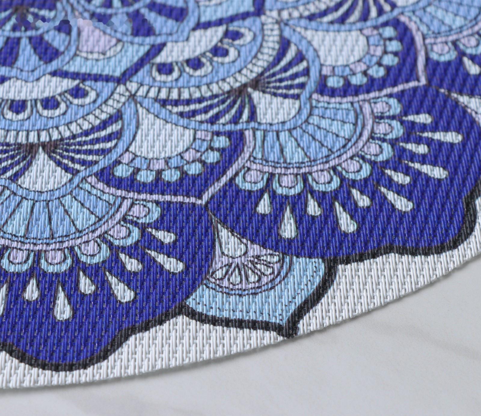 Набор салфеток сервировочных Доляна «Силия», d=38 см, 4 шт, цвет синий