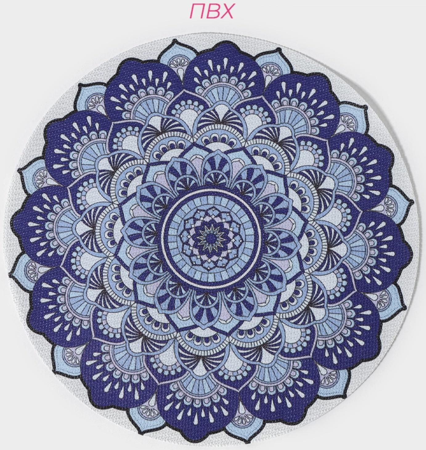 Набор салфеток сервировочных Доляна «Силия», d=38 см, 4 шт, цвет синий