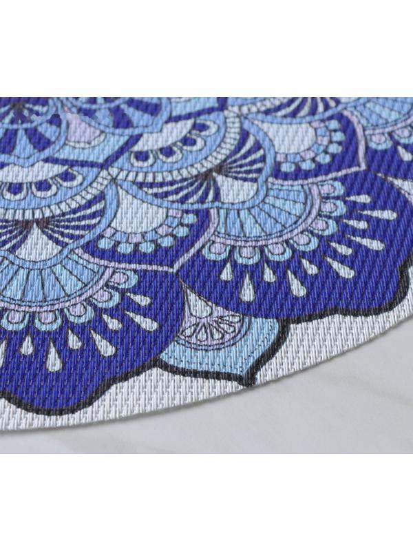 Набор салфеток сервировочных Доляна «Силия», d=38 см, 4 шт, цвет синий