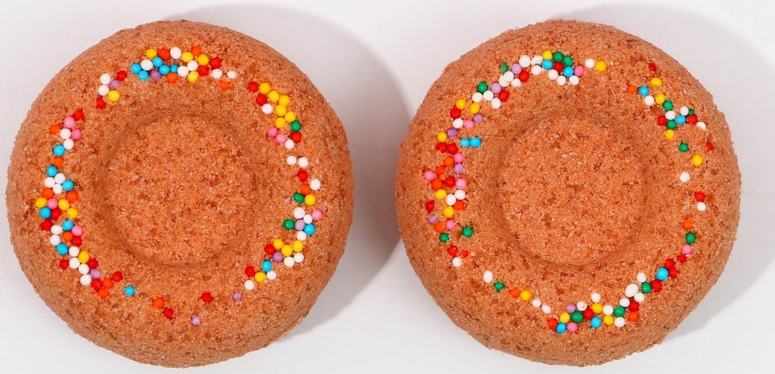 Набор бурлящих пончиков для ванны «Сладкого праздника!», 2 х 65 г, аромат новогодняя карамель