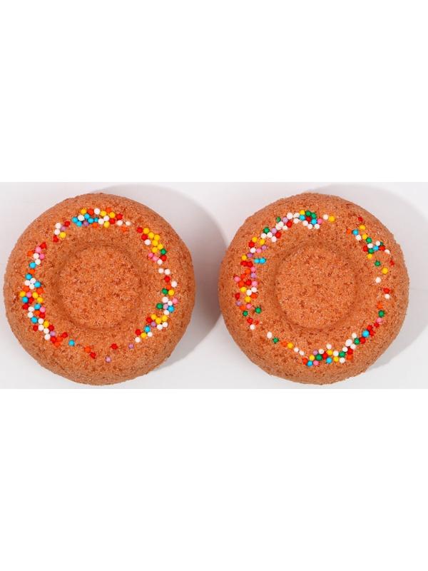 Набор бурлящих пончиков для ванны «Сладкого праздника!», 2 х 65 г, аромат новогодняя карамель