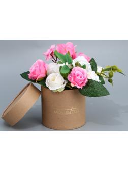 Шляпная коробка из крафта «Счастливых моментов», 12 х 12 см