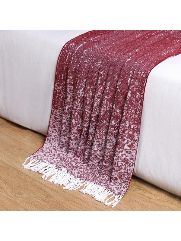 Плед Валенсия 140х200см, 82S/JAMAICA, бел/бордо, хл 50%, пэ 30%, пан 20%