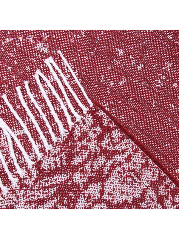 Плед Валенсия 140х200см, 82S/JAMAICA, бел/бордо, хл 50%, пэ 30%, пан 20%