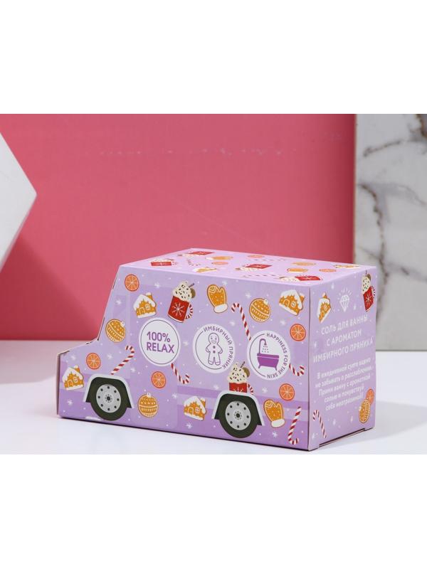 Соль для ванны в коробке фургоне «Время чудес», 400 г, имбирный пряник