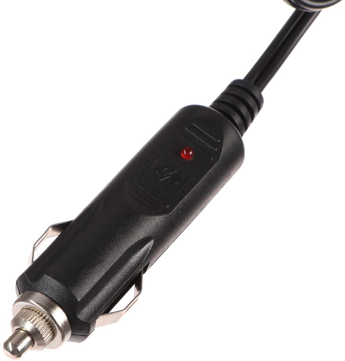 Разветвитель прикуривателя, провод 90 см, USB 2.1 А