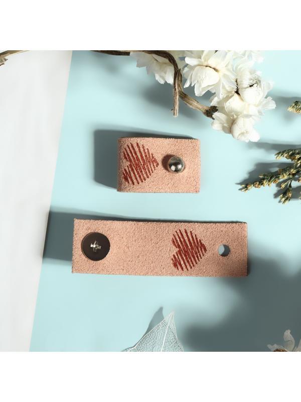 Набор бирок с кнопкой «Сердце», 5 × 1,5 см, 10 шт, цвет разноцветный