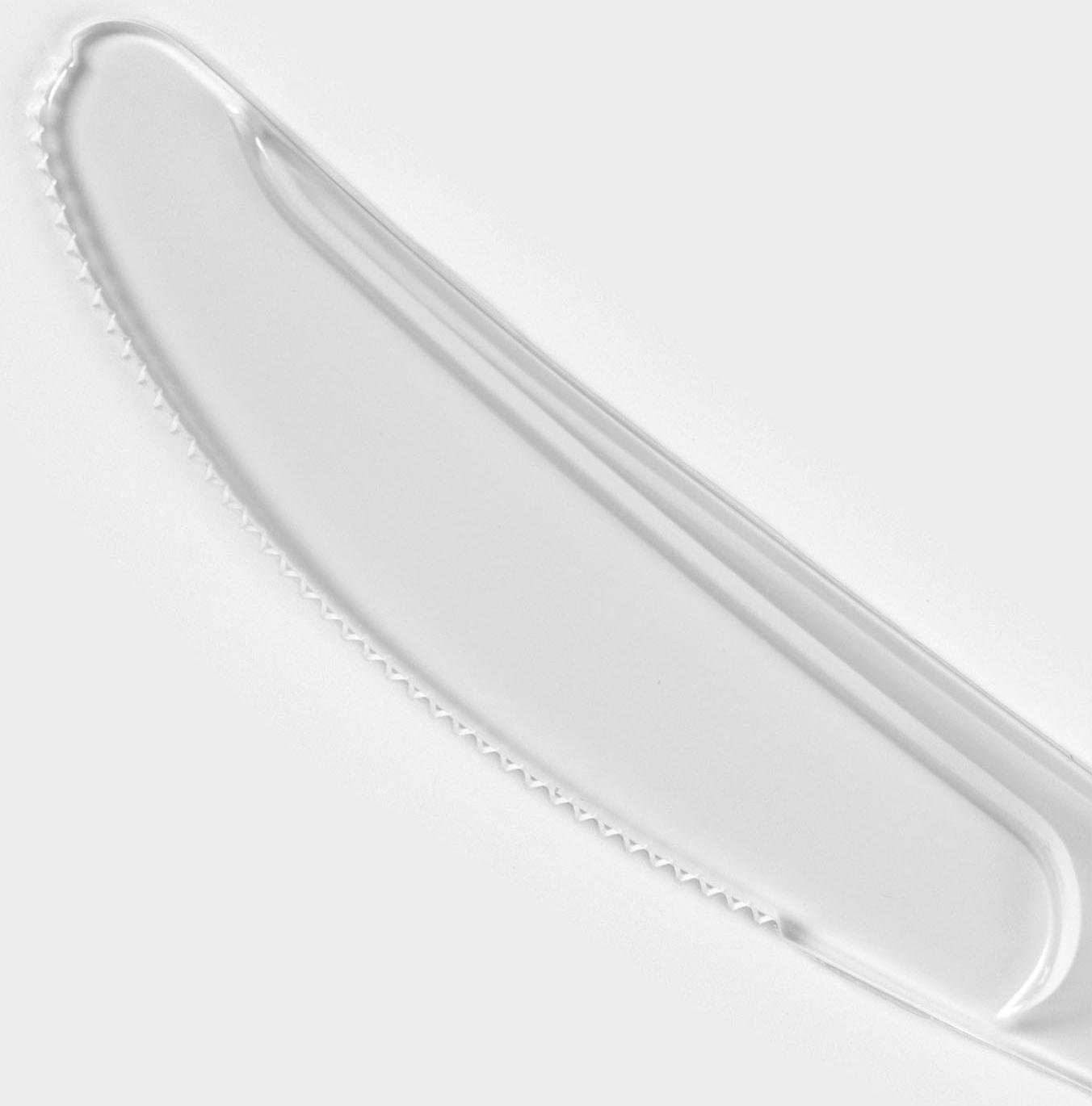 Набор одноразовых столовых приборов Доляна «Премиум», 3 в 1, вилка, ложка, нож, цвет прозрачный