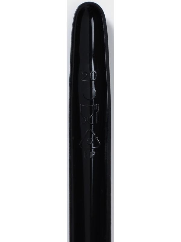 Набор одноразовых столовых приборов Доляна «Премиум», 3 в 1, вилка, ложка, нож, цвет чёрный