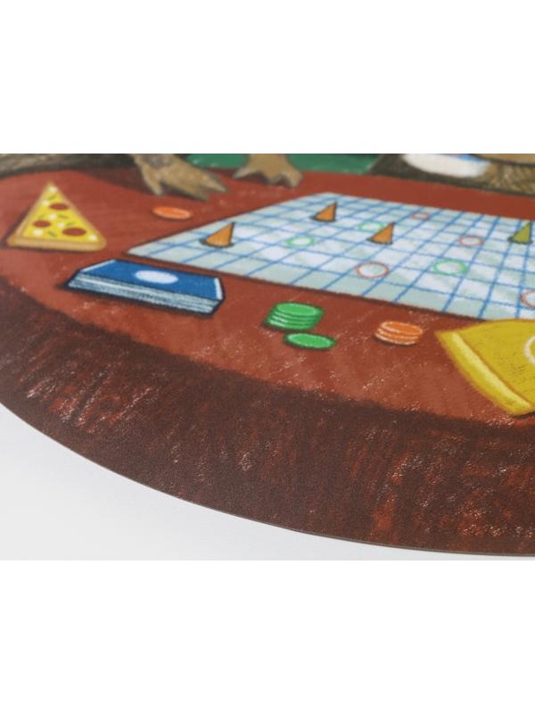 Салфетка сервировочная кухонная Доляна «Капибары настольные игры», настольное покрытие, d=36 см