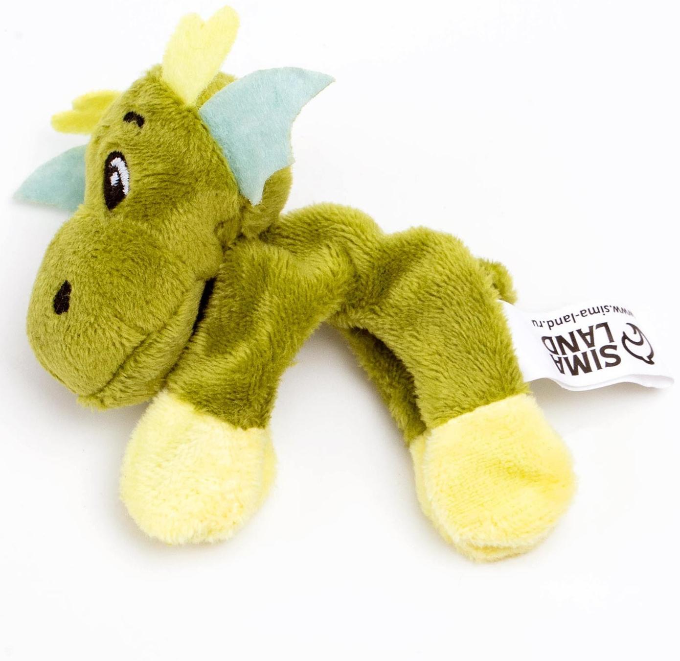 Мягкая игрушка-магнит «Дракон», 8,5 см, цвет светло-зелёный