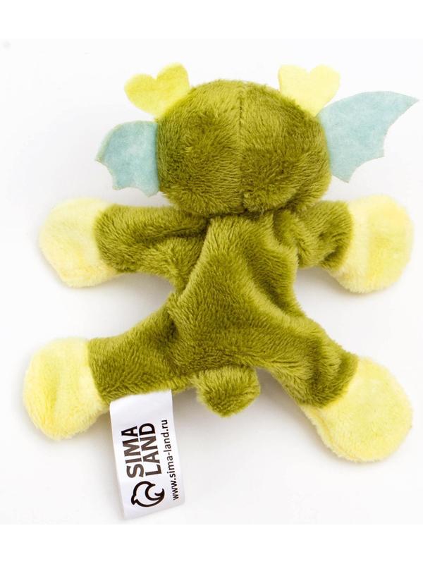 Мягкая игрушка-магнит «Дракон», 8,5 см, цвет светло-зелёный