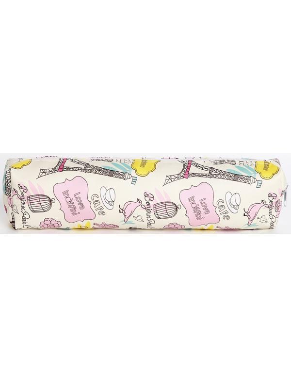 Косметичка-пенал на молнии, цвет бежевый