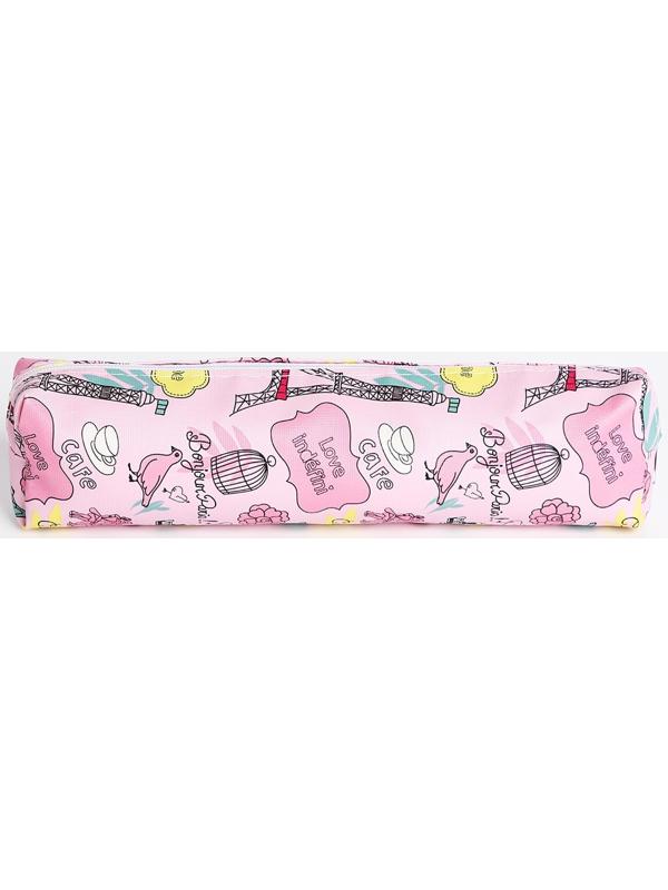 Косметичка-пенал на молнии, цвет розовый