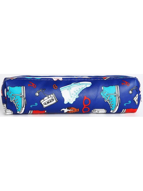 Косметичка-пенал на молнии, цвет синий