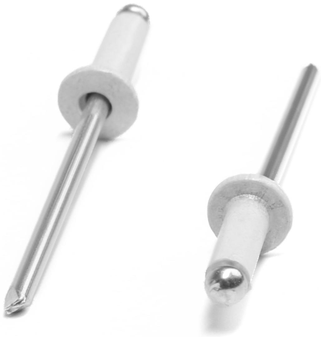 Заклёпки ТУНДРА krep, вытяжные, алюминий-сталь, 3,2х8 мм, белые, 50 шт