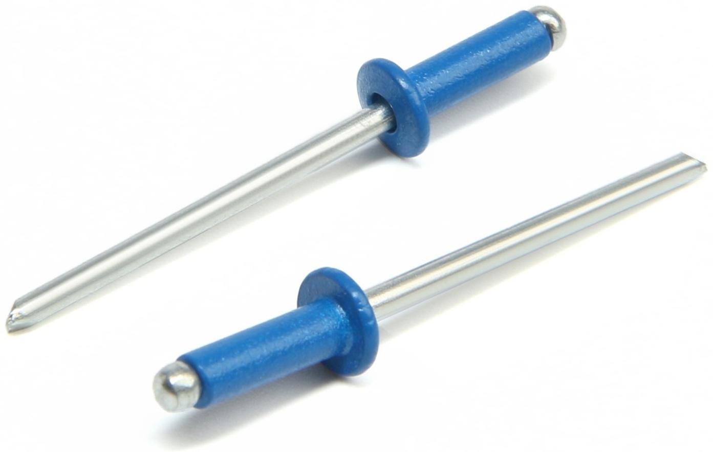 Заклёпки ТУНДРА krep, вытяжные, алюминий-сталь, 3,2х8 мм, синие, 50 шт