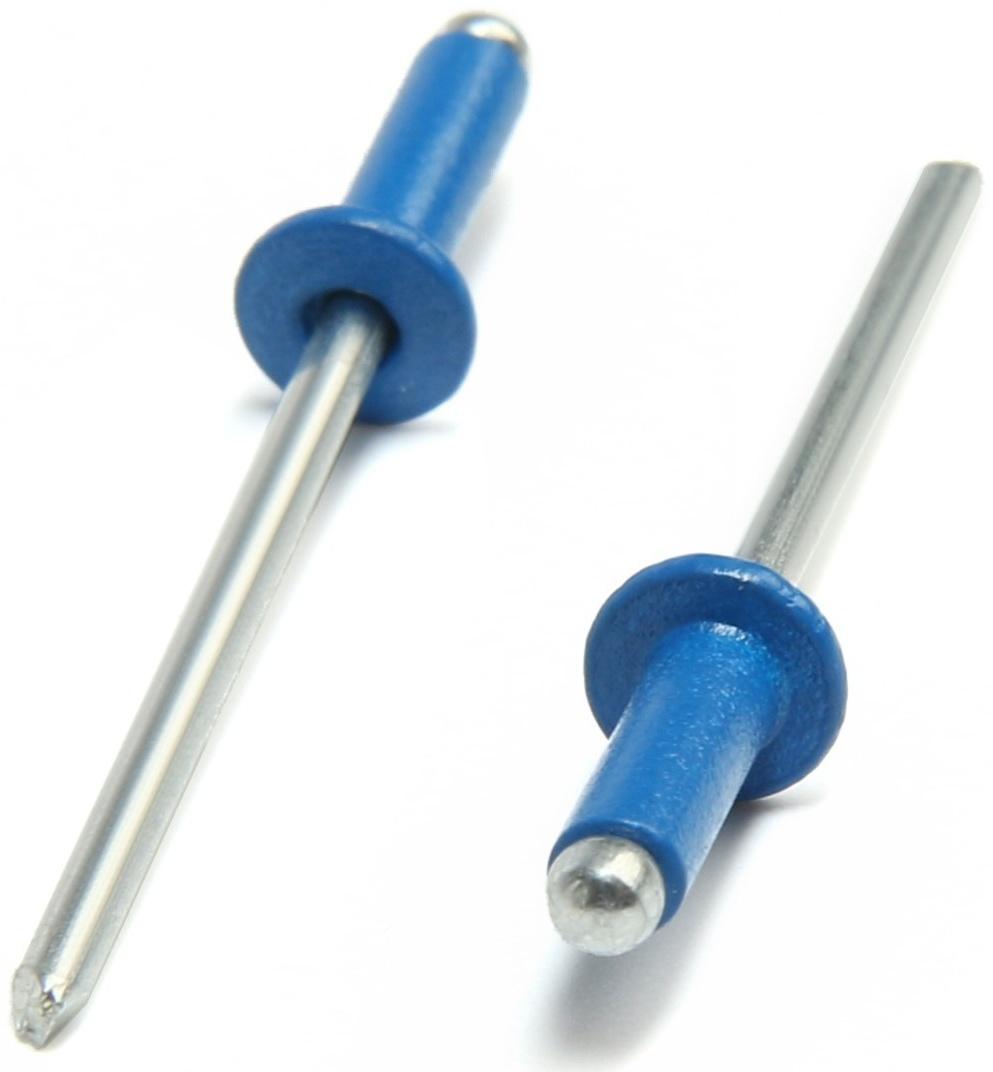Заклёпки ТУНДРА krep, вытяжные, алюминий-сталь, 3,2х8 мм, синие, 50 шт