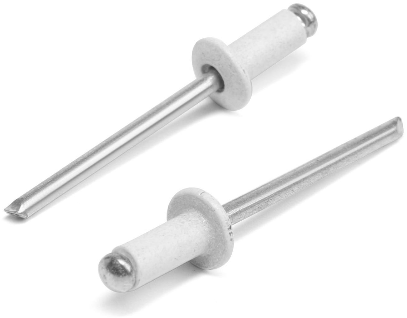 Заклёпки ТУНДРА krep, вытяжные, алюминий-сталь, 4х10 мм, белые, 50 шт