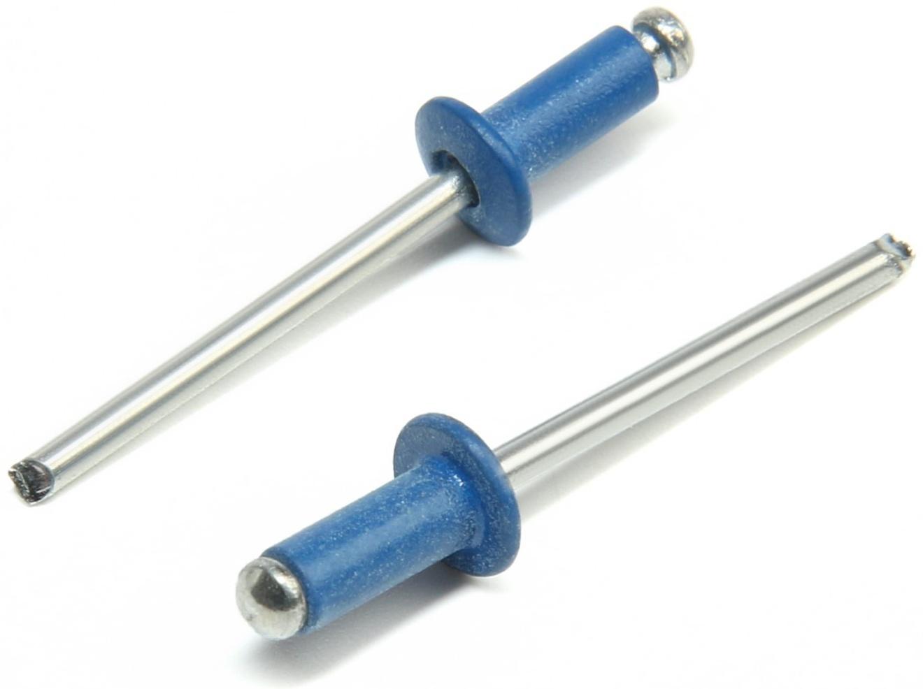 Заклёпки ТУНДРА krep, вытяжные, алюминий-сталь, 4х10 мм, синие, 50 шт