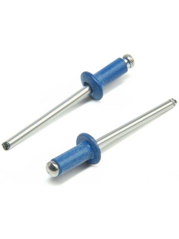 Заклёпки ТУНДРА krep, вытяжные, алюминий-сталь, 4х10 мм, синие, 50 шт