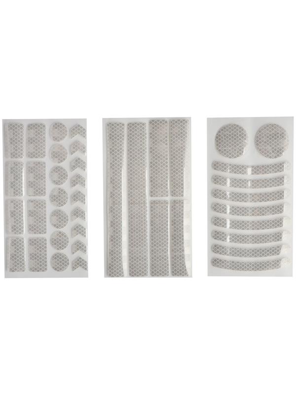 Наклейка на авто, светоотражающая, белый, набор 40 шт