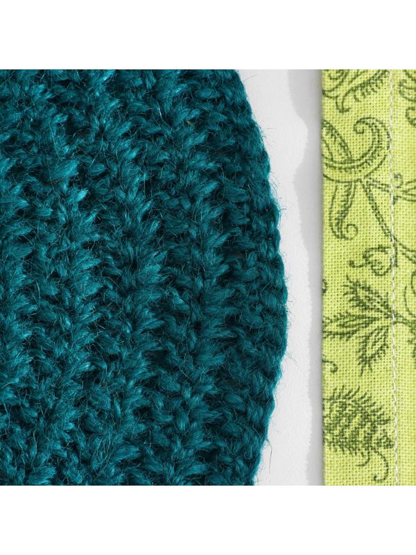 Салфетки сервировочные, D 35 см, зелёный, джут