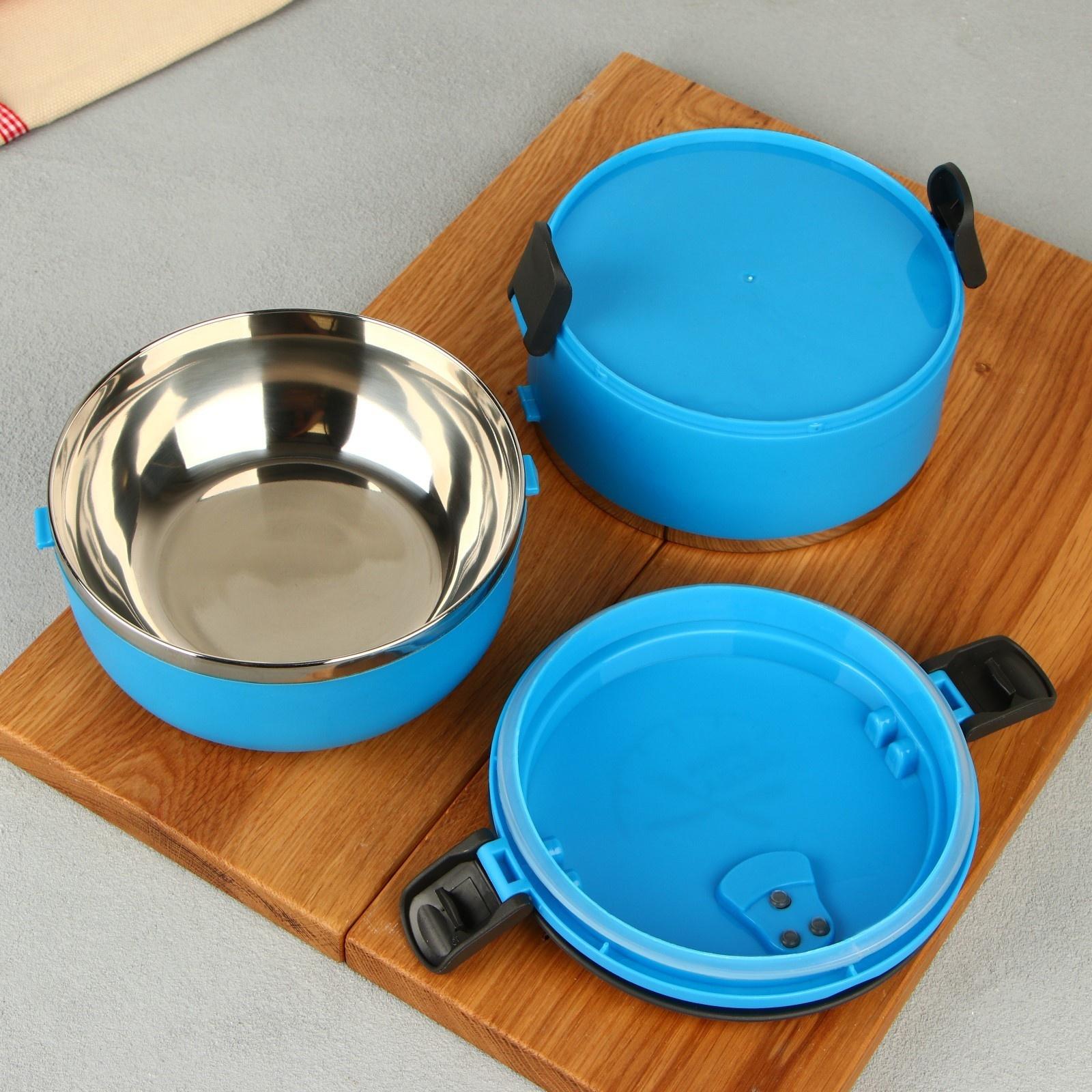 Ланч - бокс «Время обеда», 2 отделения по 500 мл, 13х17 см