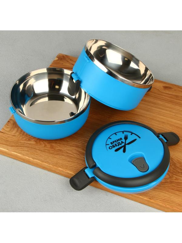 Ланч - бокс «Время обеда», 2 отделения по 500 мл, 13х17 см