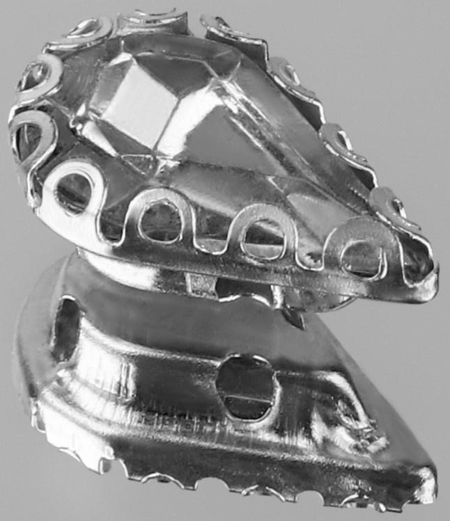 Стразы пришивные «Капля», в ажурной оправе, 6 × 10 мм, 20 шт, цвет белый