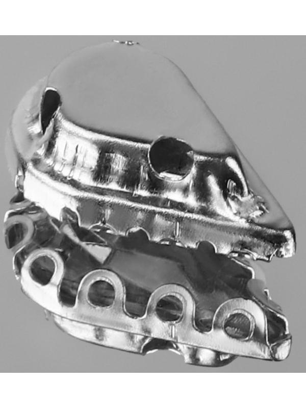 Стразы пришивные «Капля», в ажурной оправе, 6 × 10 мм, 20 шт, цвет белый