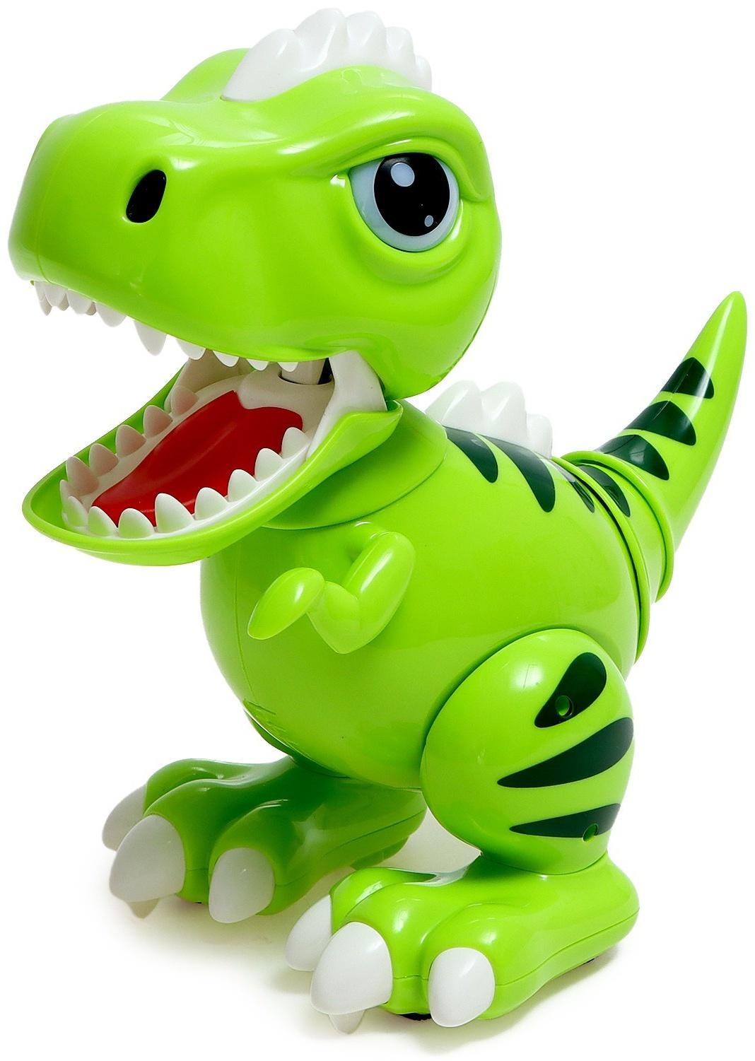 Робот динозавр «Питомец» IQ BOT, интерактивный: сенсорный, звук, свет, на батарейках