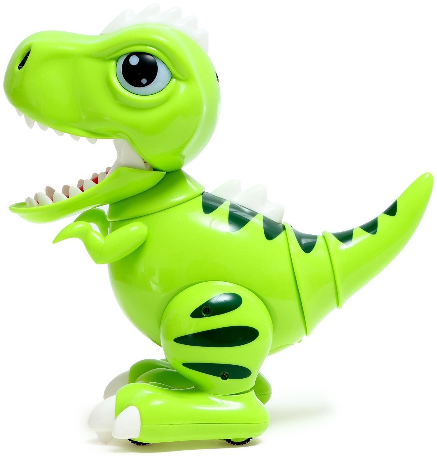 Робот динозавр «Питомец» IQ BOT, интерактивный: сенсорный, звук, свет, на батарейках