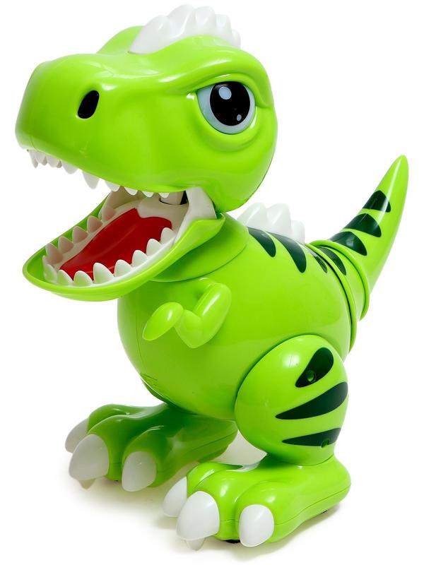 Робот динозавр «Питомец» IQ BOT, интерактивный: сенсорный, звук, свет, на батарейках