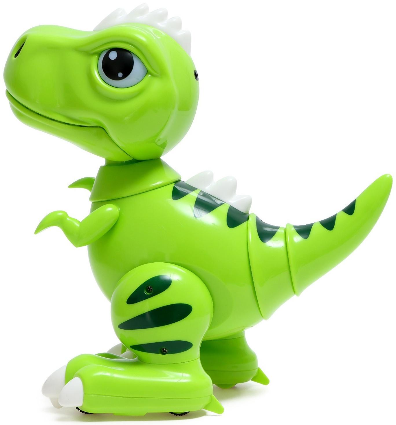 Робот динозавр «Питомец» IQ BOT, на пульте управления, интерактивный: звук, свет, танцующий, на аккумуляторе