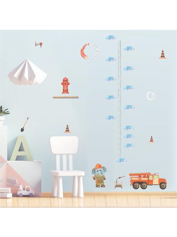 Наклейка интерьерная цветная ростомер 