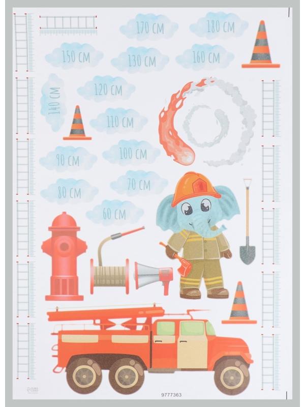 Наклейка интерьерная цветная ростомер 