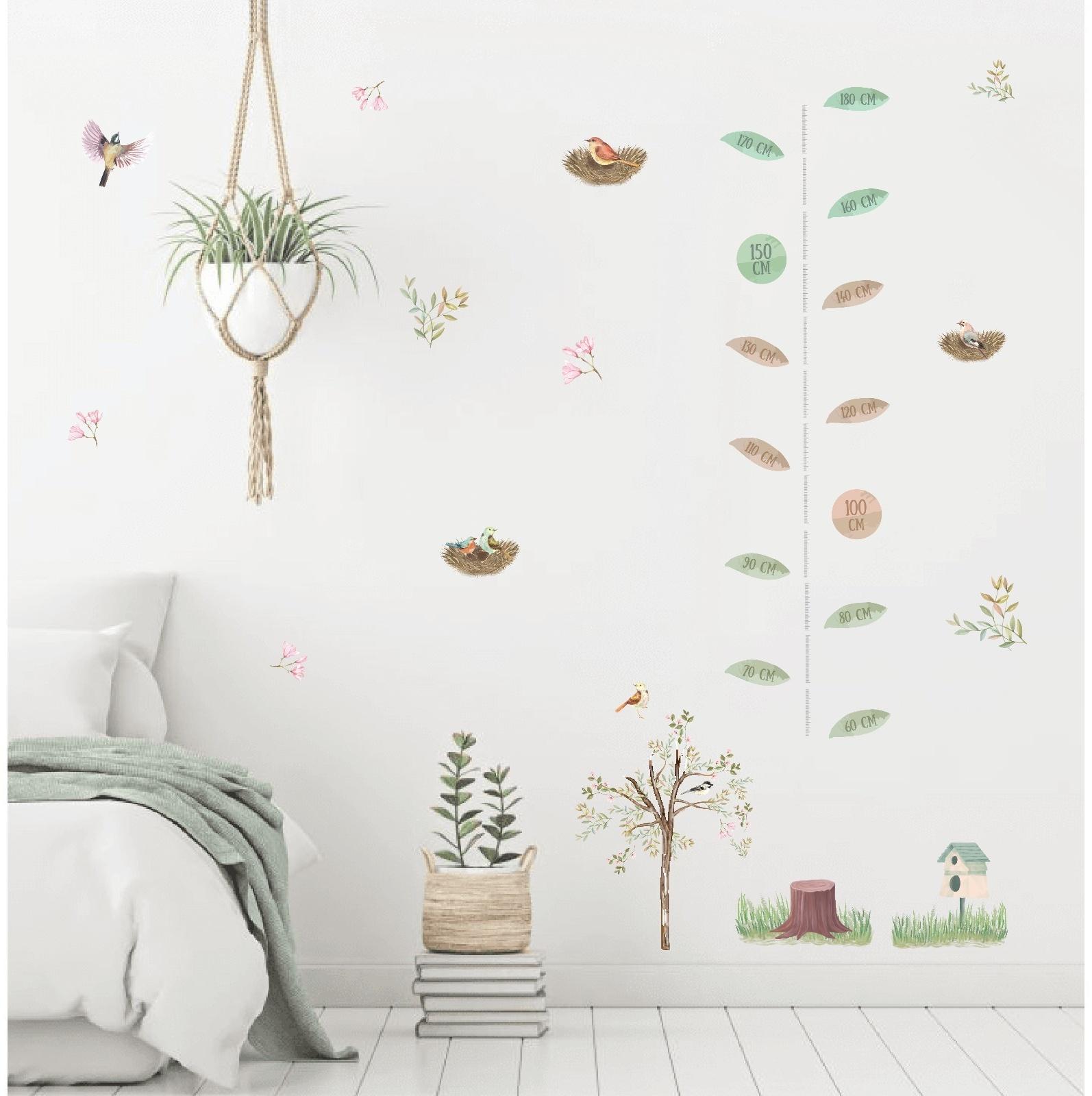 Наклейка интерьерная цветная ростомер 