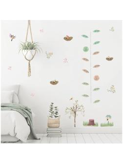 Наклейка интерьерная цветная ростомер 