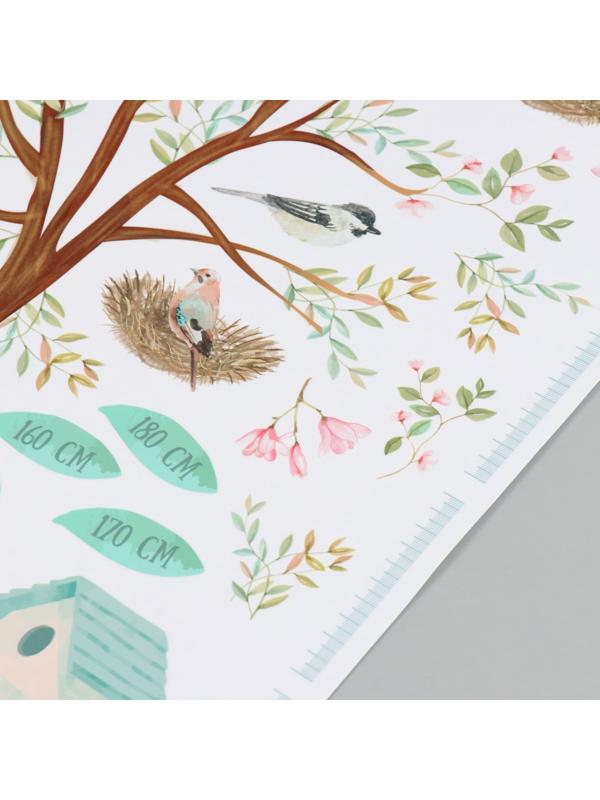 Наклейка интерьерная цветная ростомер 