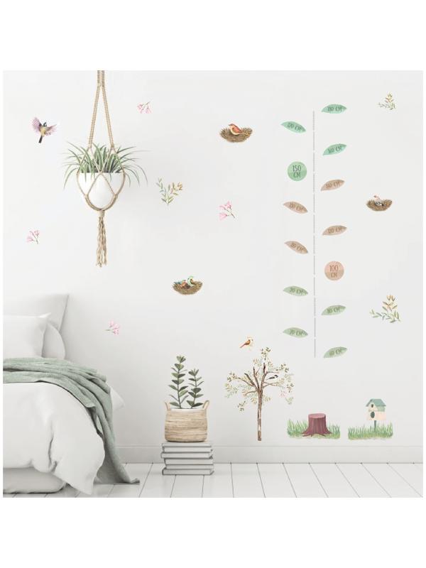 Наклейка интерьерная цветная ростомер 