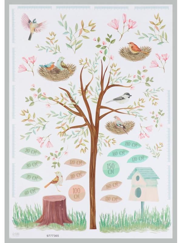 Наклейка интерьерная цветная ростомер 