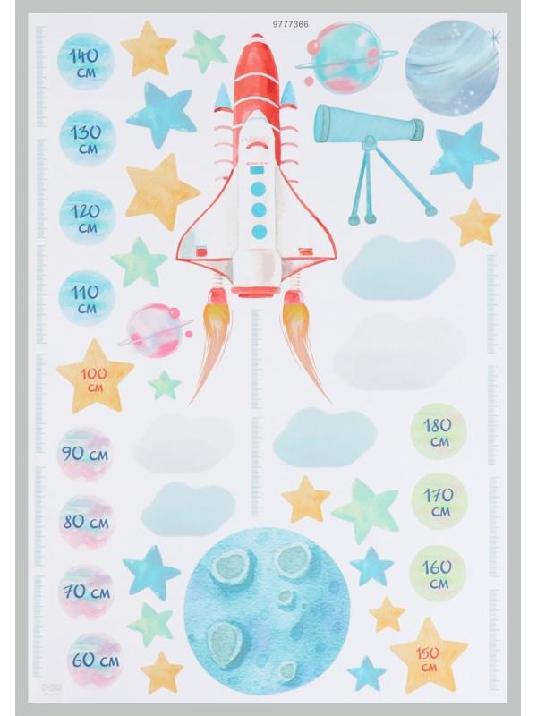 Наклейка интерьерная цветная ростомер 