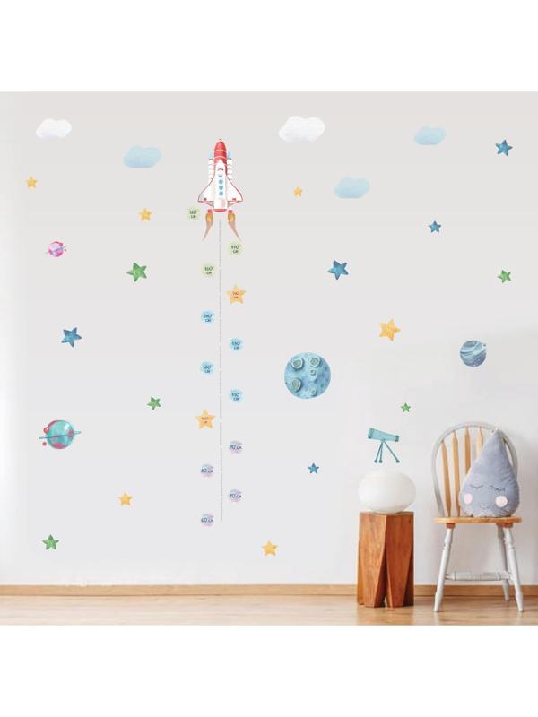 Наклейка интерьерная цветная ростомер 