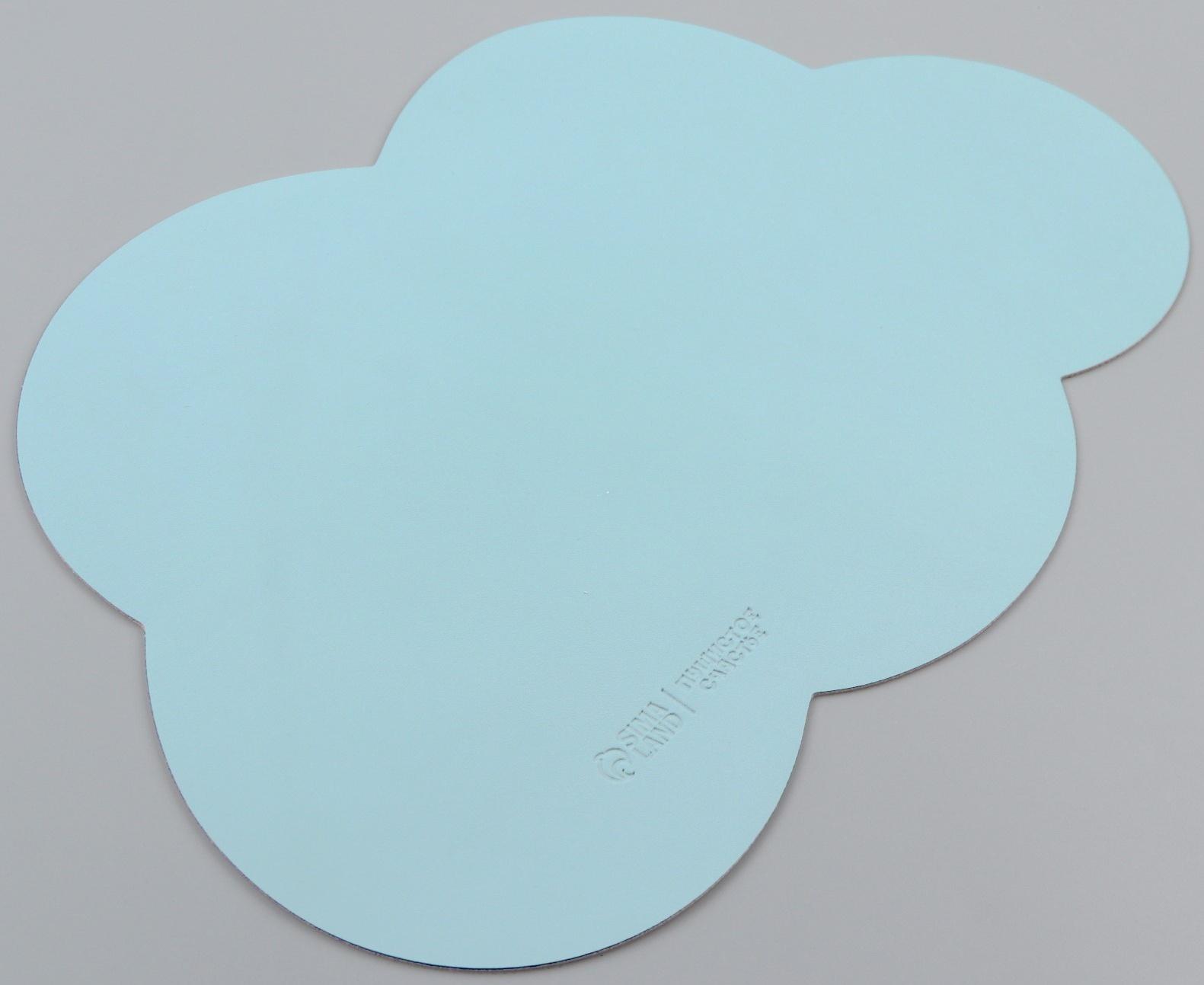 Коврик под миску «Облако», 39 х 27 см, мятный цвет