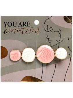 Стильная заколка на подложке You are beautiful, 0.3 х 1.5 х 6.2 см