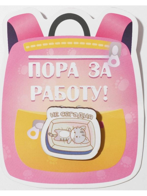 Брошь деревянная 