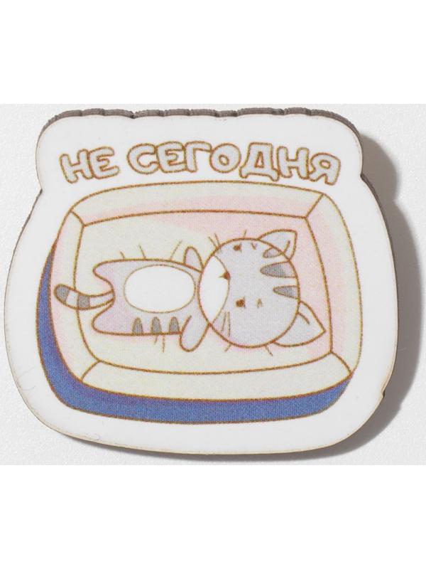 Брошь деревянная 