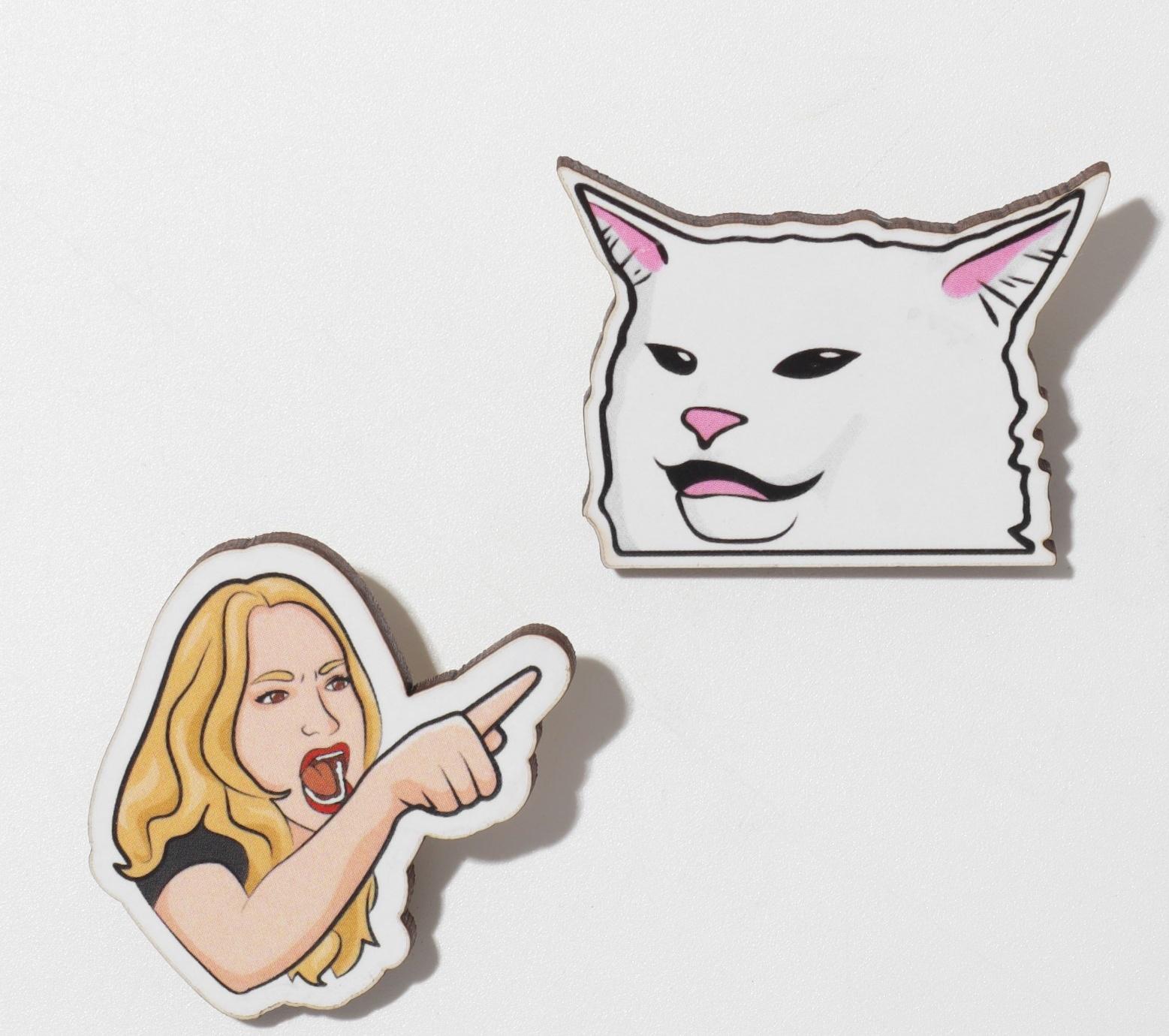 Набор брошей деревянных (2шт) 