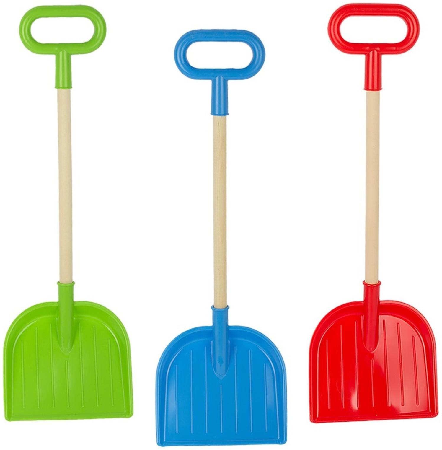 Лопата детская мини, с деревянной ручкой, МИКС